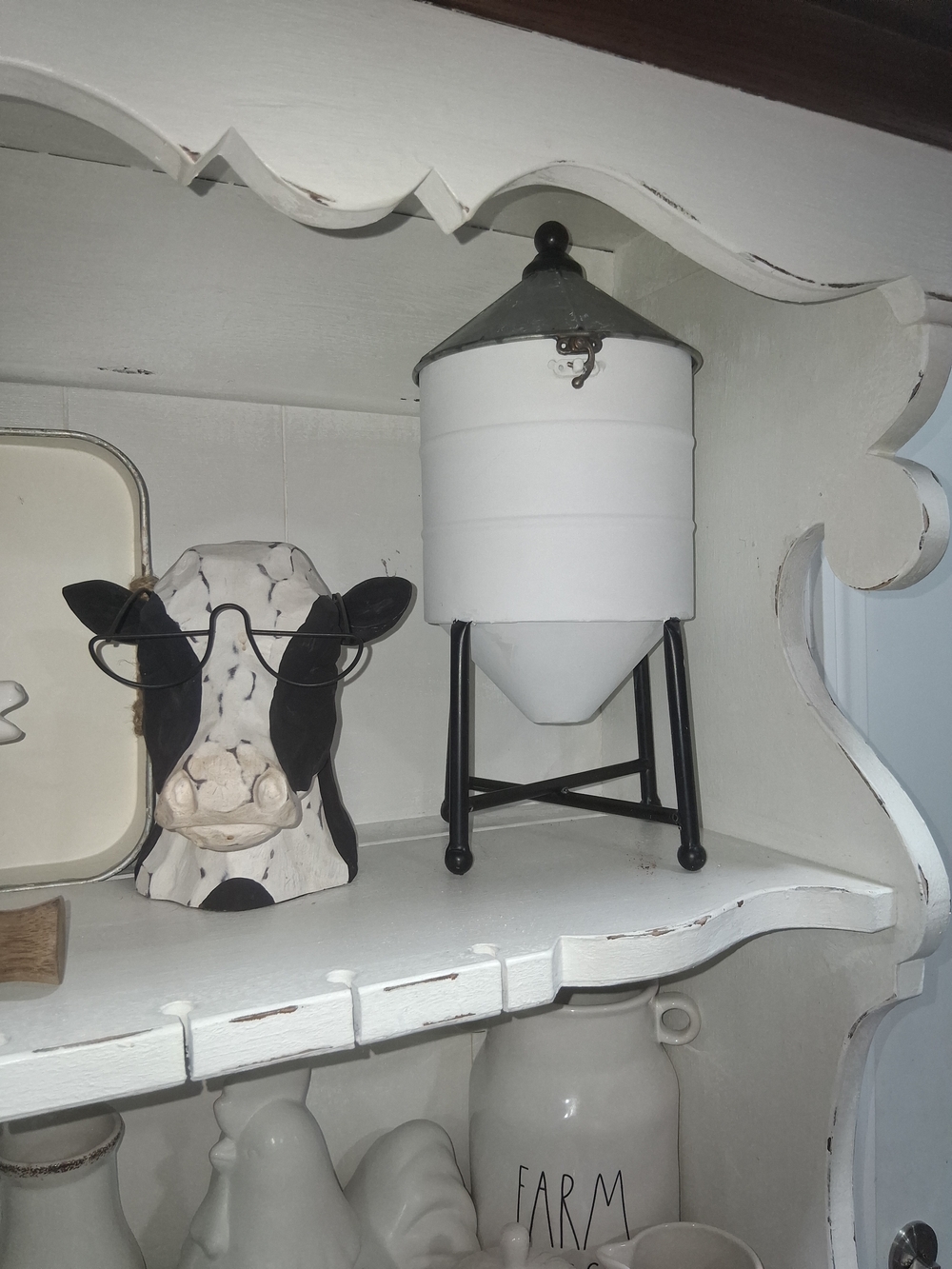 Farmhouse Metal Grain Silo Decorative Canister (Hobby Lobby Hard To Find)